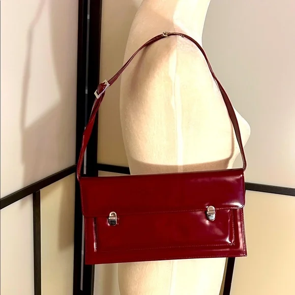 Charles Jourdan Deep Red Shoulder Bag - Picture 1 of 14